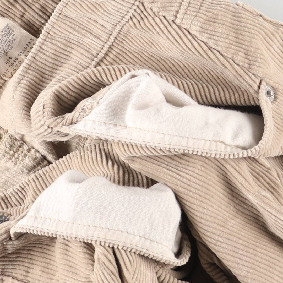 90'S Levi's L2 Relax Fit Corduroy Pants with White Tab, Men's Size W31, Vintage cotton Beige type Vintage Second Hand