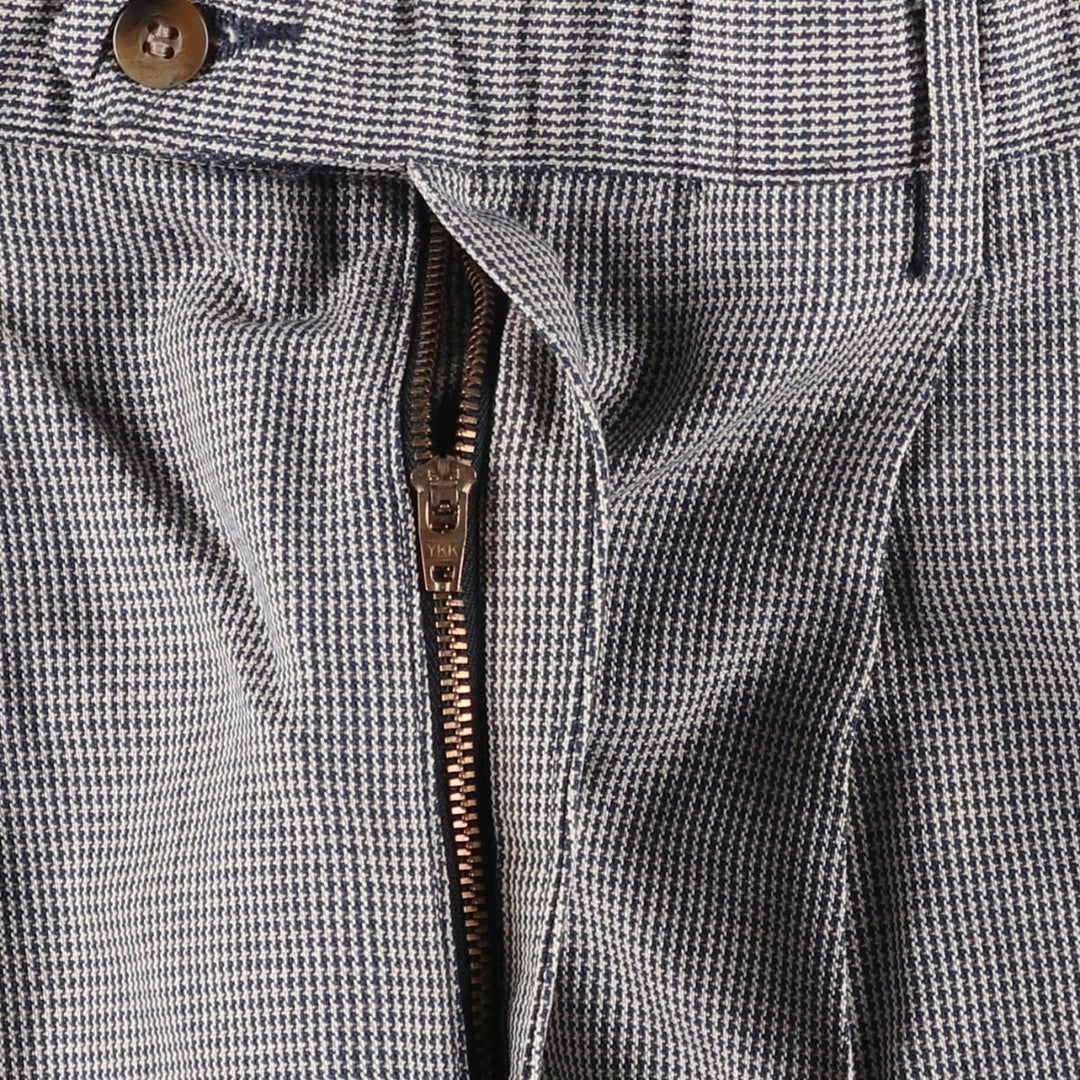 90'S Dockers Class A Houndstooth Pattern Linen and Cotton Slacks, Men's, Size W37, Vintage cotton gray type Vintage Second Hand