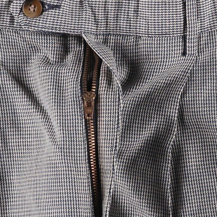 90'S Dockers Class A Houndstooth Pattern Linen and Cotton Slacks, Men's, Size W37, Vintage cotton gray type Vintage Second Hand