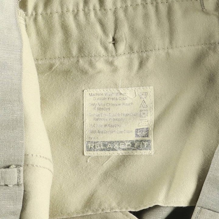 90'S Dockers Class A Linen and Cotton Slacks, Men's, Size 36, Vintage cotton Khaki type sage green Vintage Second Hand