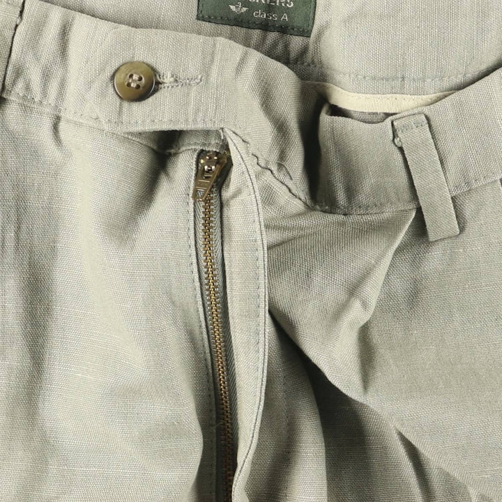 90'S Dockers Class A Linen and Cotton Slacks, Men's, Size 36, Vintage cotton Khaki type sage green Vintage Second Hand