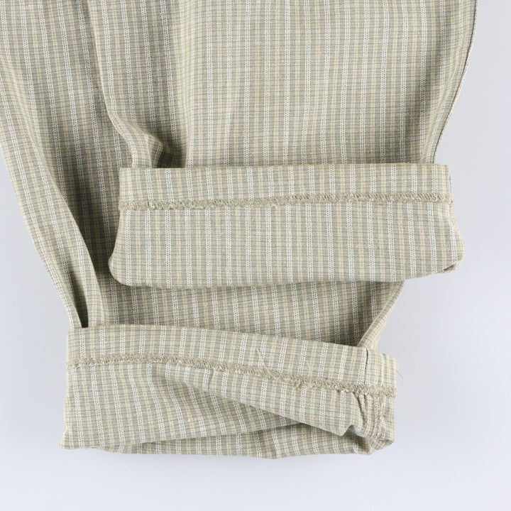 Dockers Class A Check Pattern Two-Pleated Cotton Slacks, Made in the USA, Men's, Size W34, Vintage cotton Beige type Vintage Second Hand