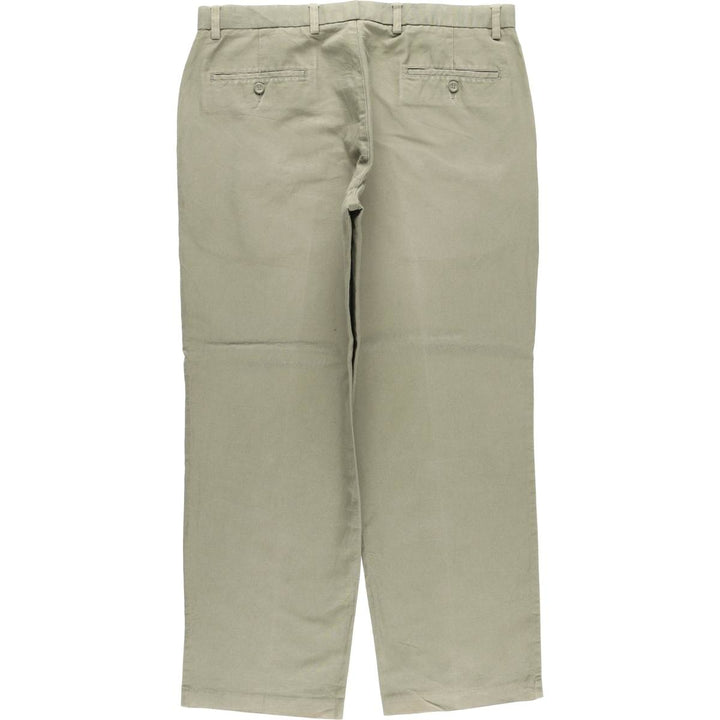 Dockers linen pants, slacks, men's size W37 cotton Khaki type sage green Vintage Second Hand