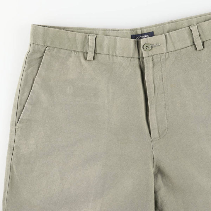 Dockers linen pants, slacks, men's size W37 cotton Khaki type sage green Vintage Second Hand
