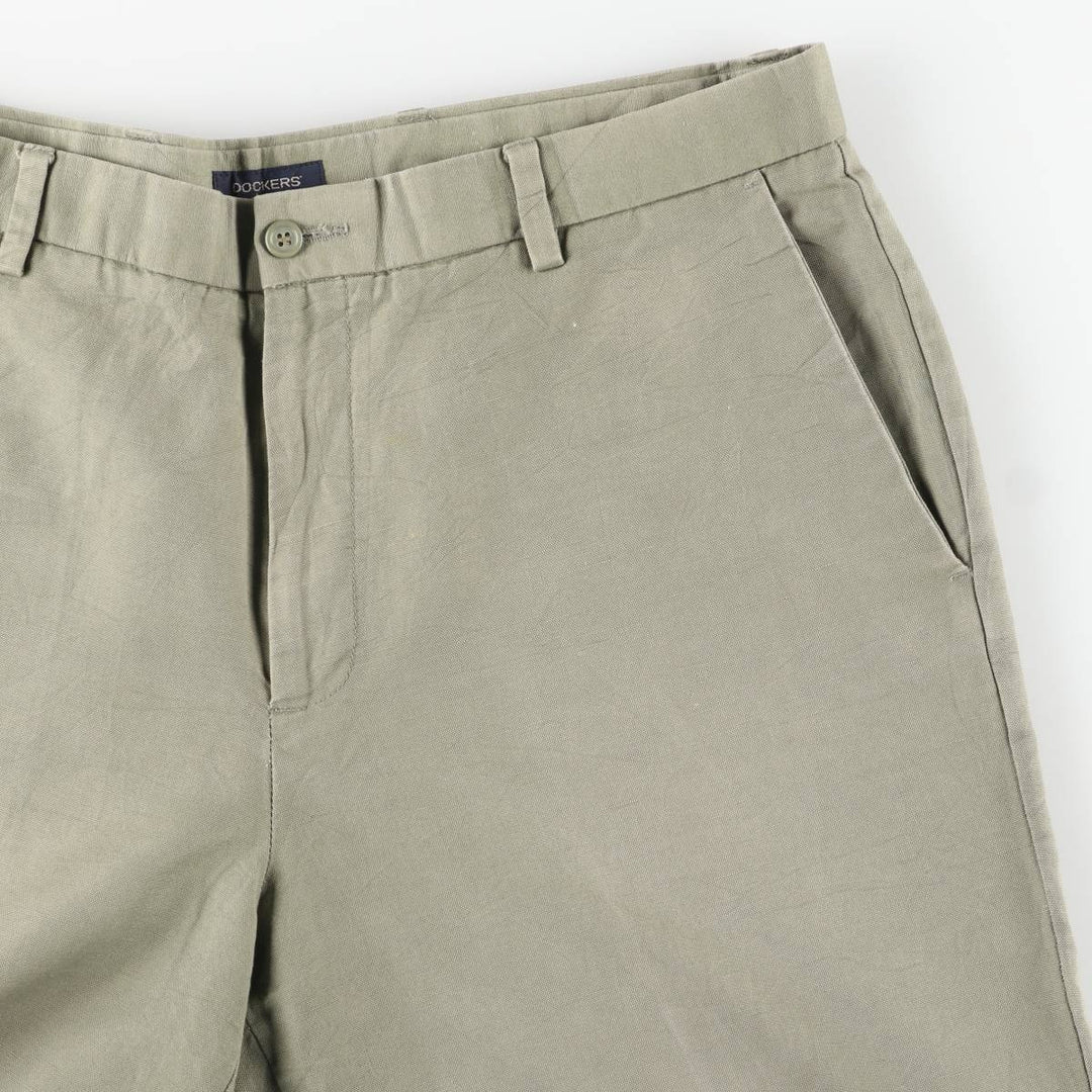 Dockers linen pants, slacks, men's size W37 cotton Khaki type sage green Vintage Second Hand