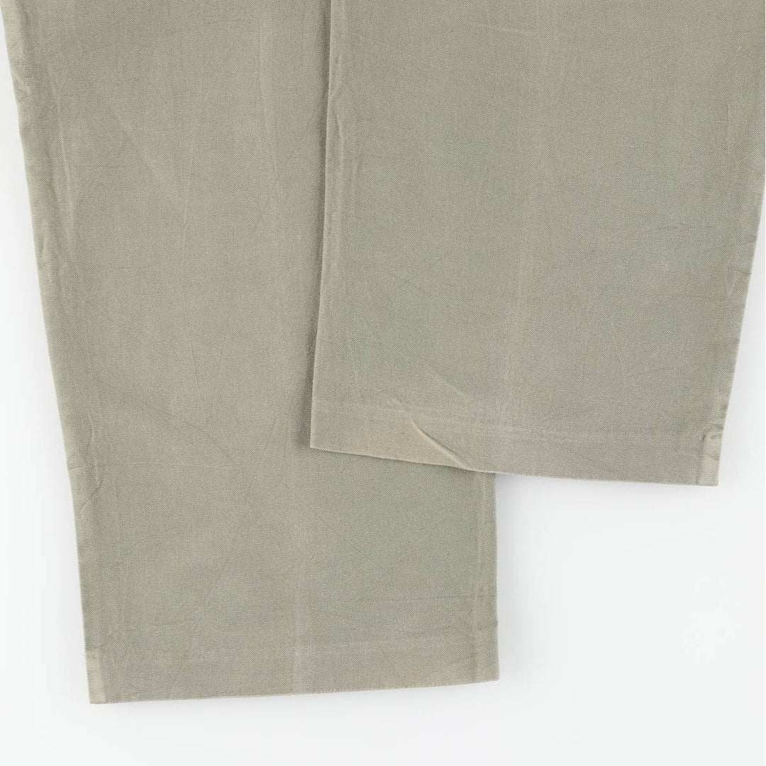 Dockers linen pants, slacks, men's size W37 cotton Khaki type sage green Vintage Second Hand
