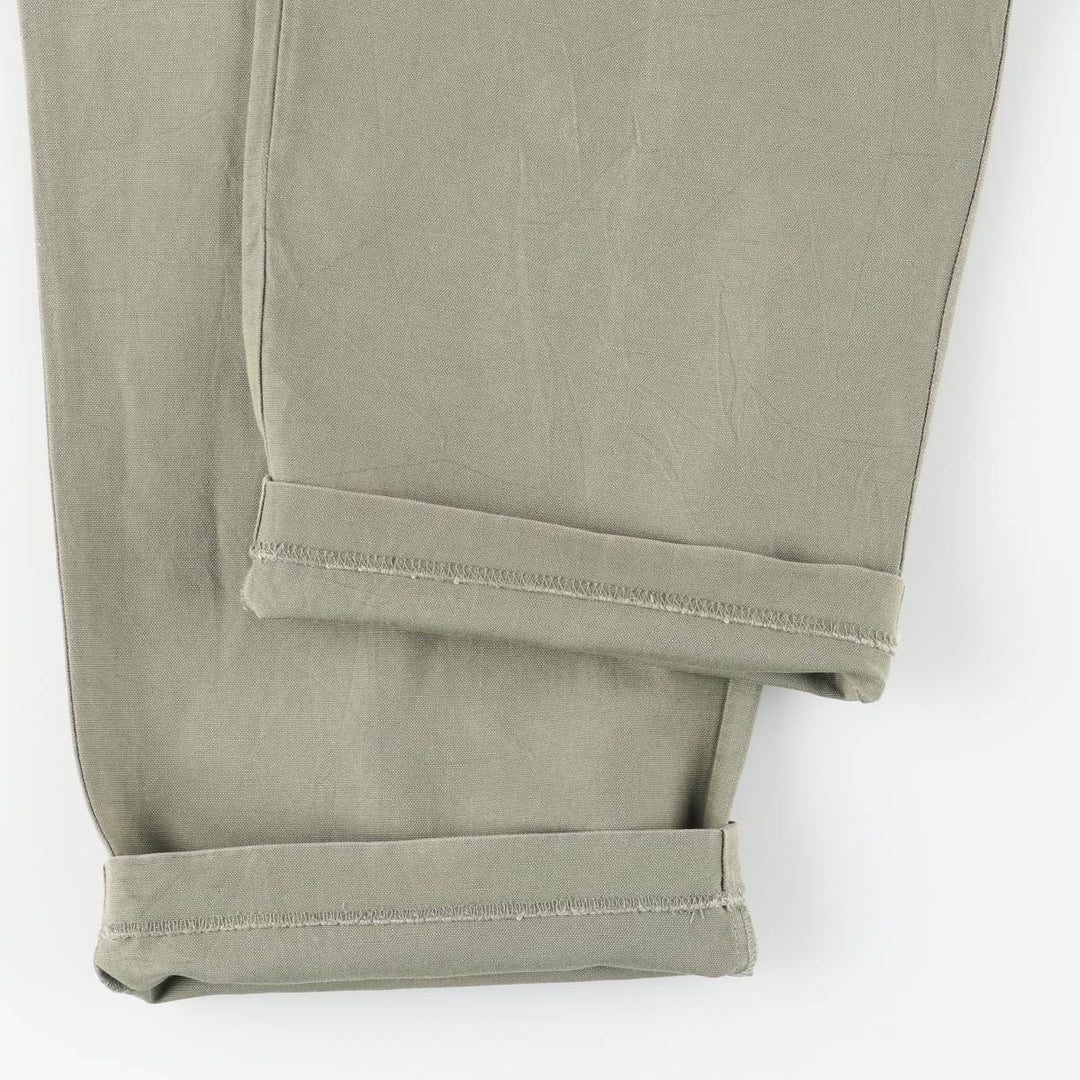 Dockers linen pants, slacks, men's size W37 cotton Khaki type sage green Vintage Second Hand