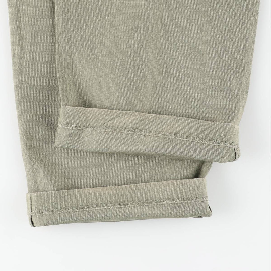 Dockers linen pants, slacks, men's size W37 cotton Khaki type sage green Vintage Second Hand