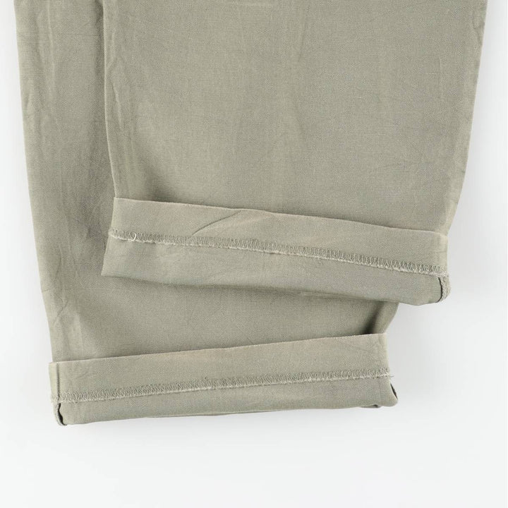Dockers linen pants, slacks, men's size W37 cotton Khaki type sage green Vintage Second Hand