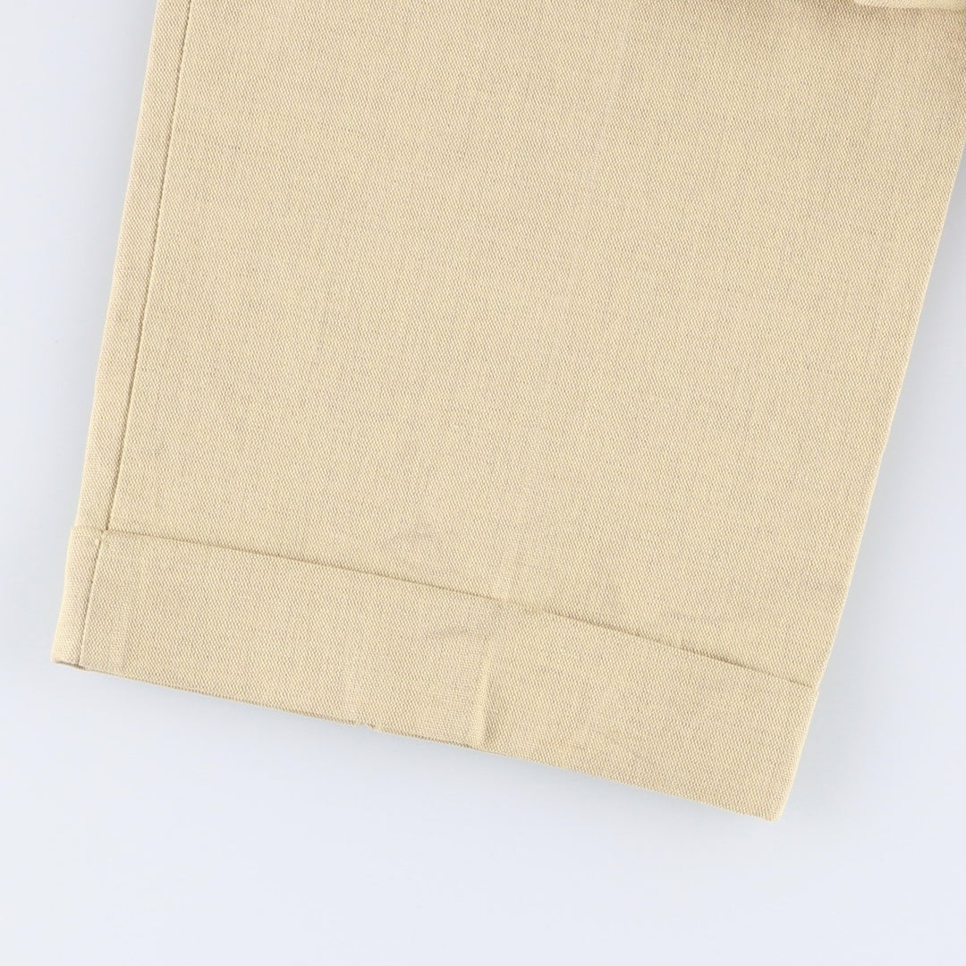 90'S Dockers Class A Two-Pleated Linen and Cotton Slacks, Men's, Size 34, Vintage cotton Beige type Vintage Second Hand
