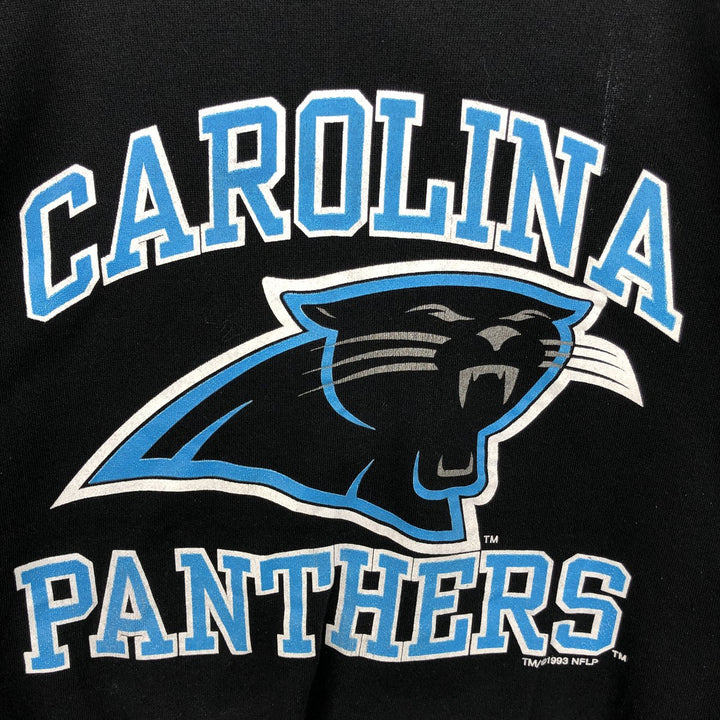 Vintage '90'S NFL Carolina Panthers triple-print sweatshirt, made in the USA, men's size L cotton black type Vintage Second Hand