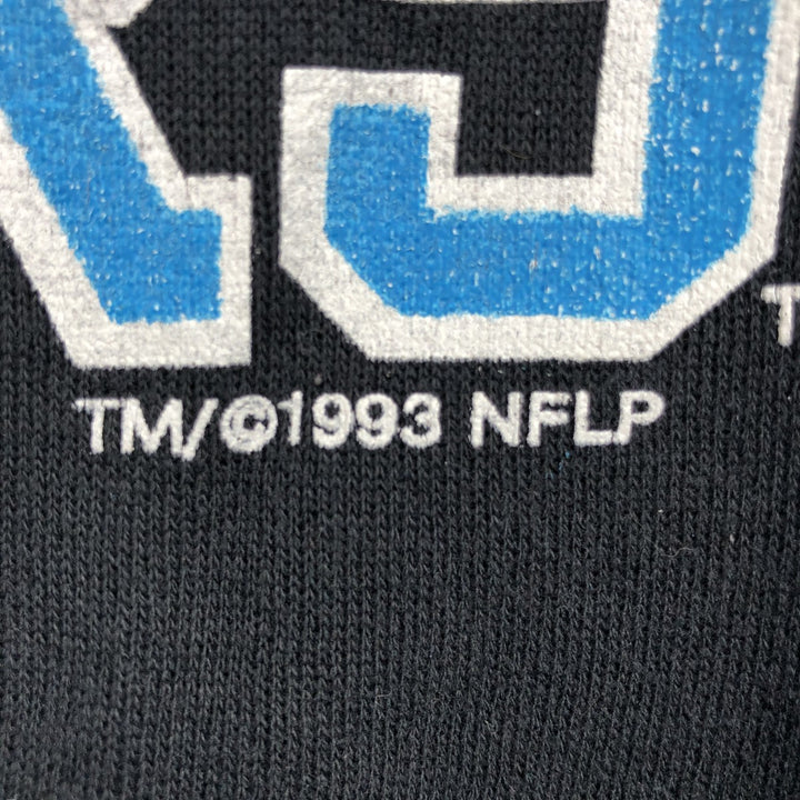 Vintage '90'S NFL Carolina Panthers triple-print sweatshirt, made in the USA, men's size L cotton black type Vintage Second Hand