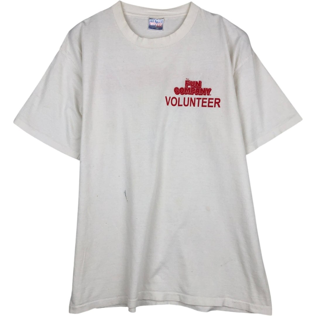 ~90'S All Sports Events Print T-Shirt, Men's XL equivalent, Vintage cotton white type Vintage Second Hand