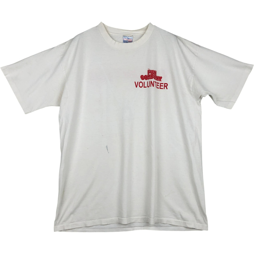 ~90'S All Sports Events Print T-Shirt, Men's XL equivalent, Vintage cotton white type Vintage Second Hand