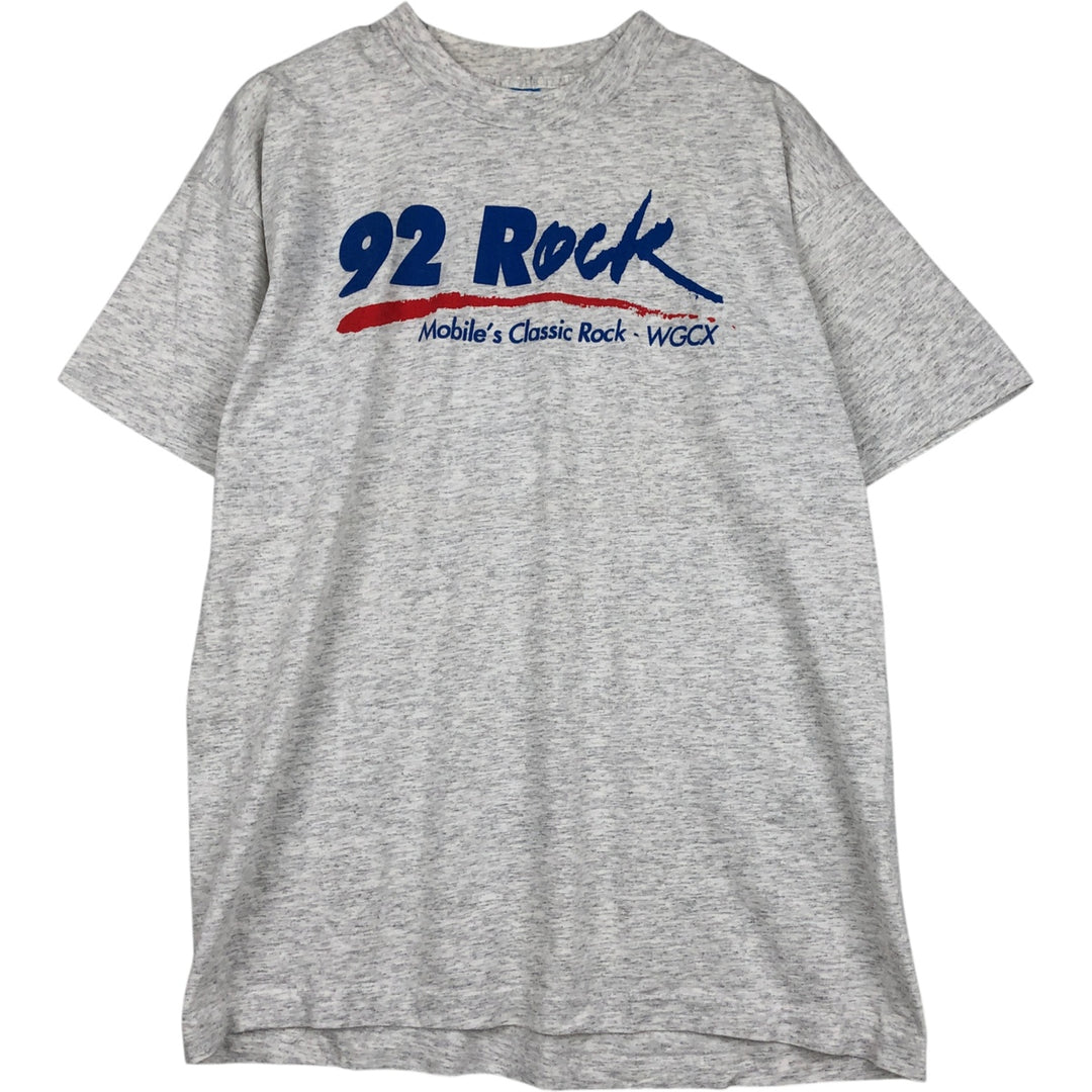 Vintage 1990'S Fruit of the Loom Radio Station Advertising T-Shirt, Made in USA, Men's Size XL cotton gray type Vintage Second Hand