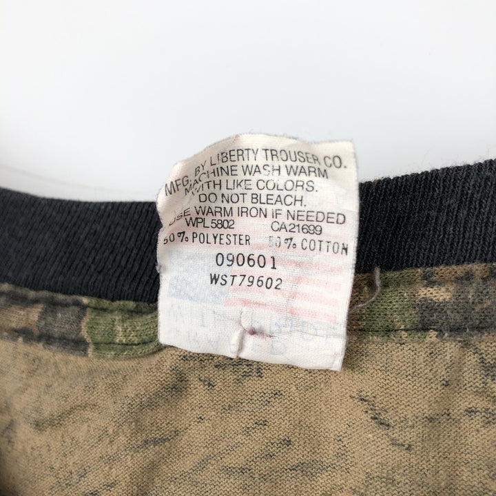 CRATED WITH PRIDE Realtree Camo Print T-Shirt, Made in USA, Men's XL cotton Khaki type sage green Vintage Second Hand