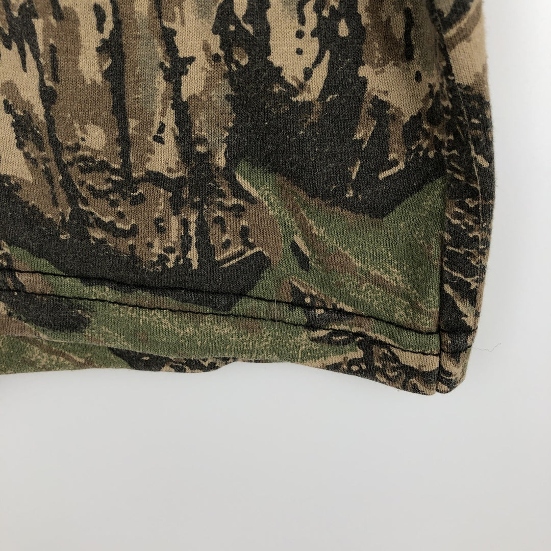 CRATED WITH PRIDE Realtree Camo Print T-Shirt, Made in USA, Men's XL cotton Khaki type sage green Vintage Second Hand