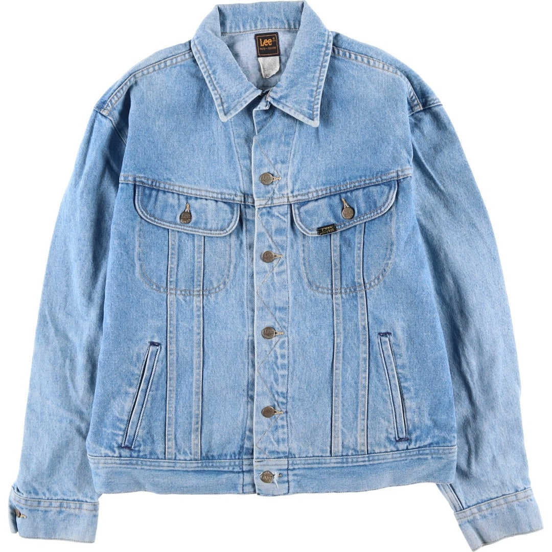 80s~ Lee Riders denim jacket, denim jacket, men's size L, vintage cotton blue type Vintage Second Hand