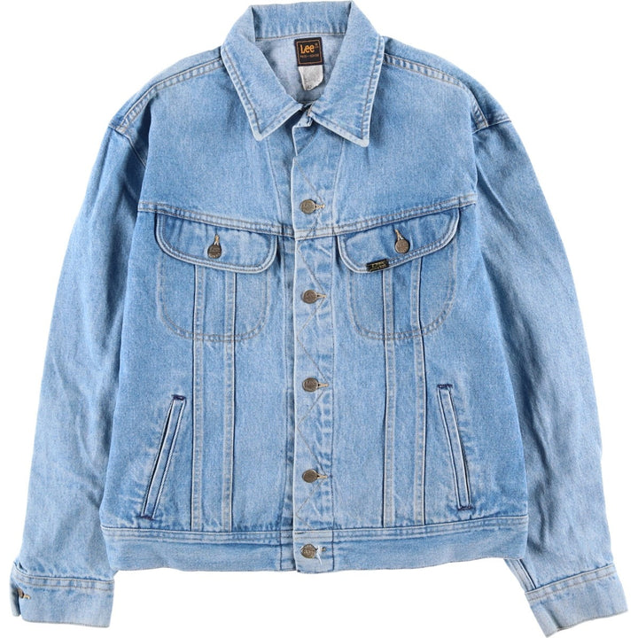 80s~ Lee Riders denim jacket, denim jacket, men's size L, vintage cotton blue type Vintage Second Hand