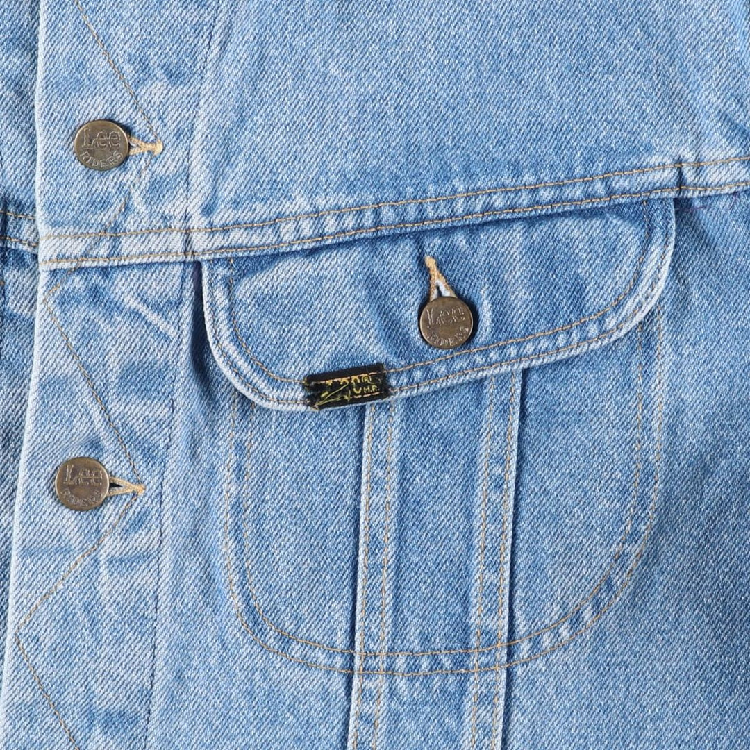 80s~ Lee Riders denim jacket, denim jacket, men's size L, vintage cotton blue type Vintage Second Hand