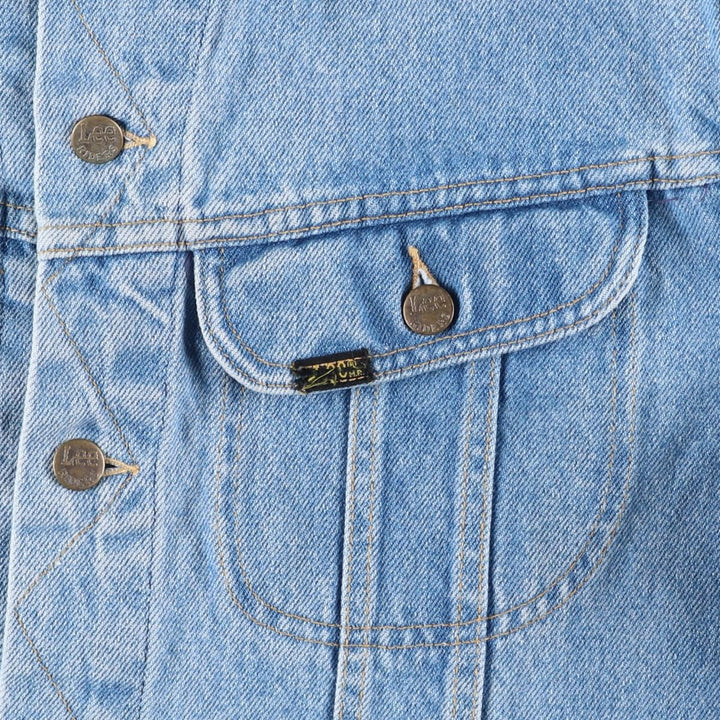 80s~ Lee Riders denim jacket, denim jacket, men's size L, vintage cotton blue type Vintage Second Hand