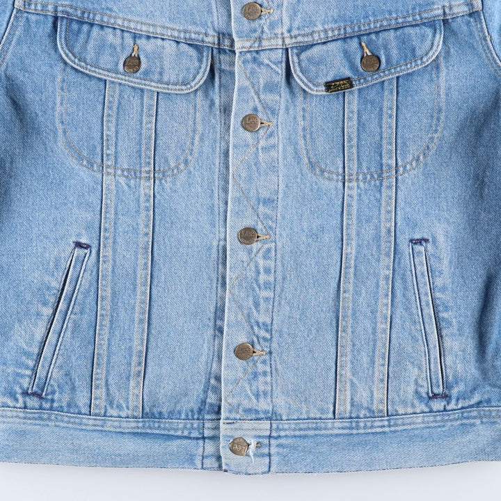 80s~ Lee Riders denim jacket, denim jacket, men's size L, vintage cotton blue type Vintage Second Hand