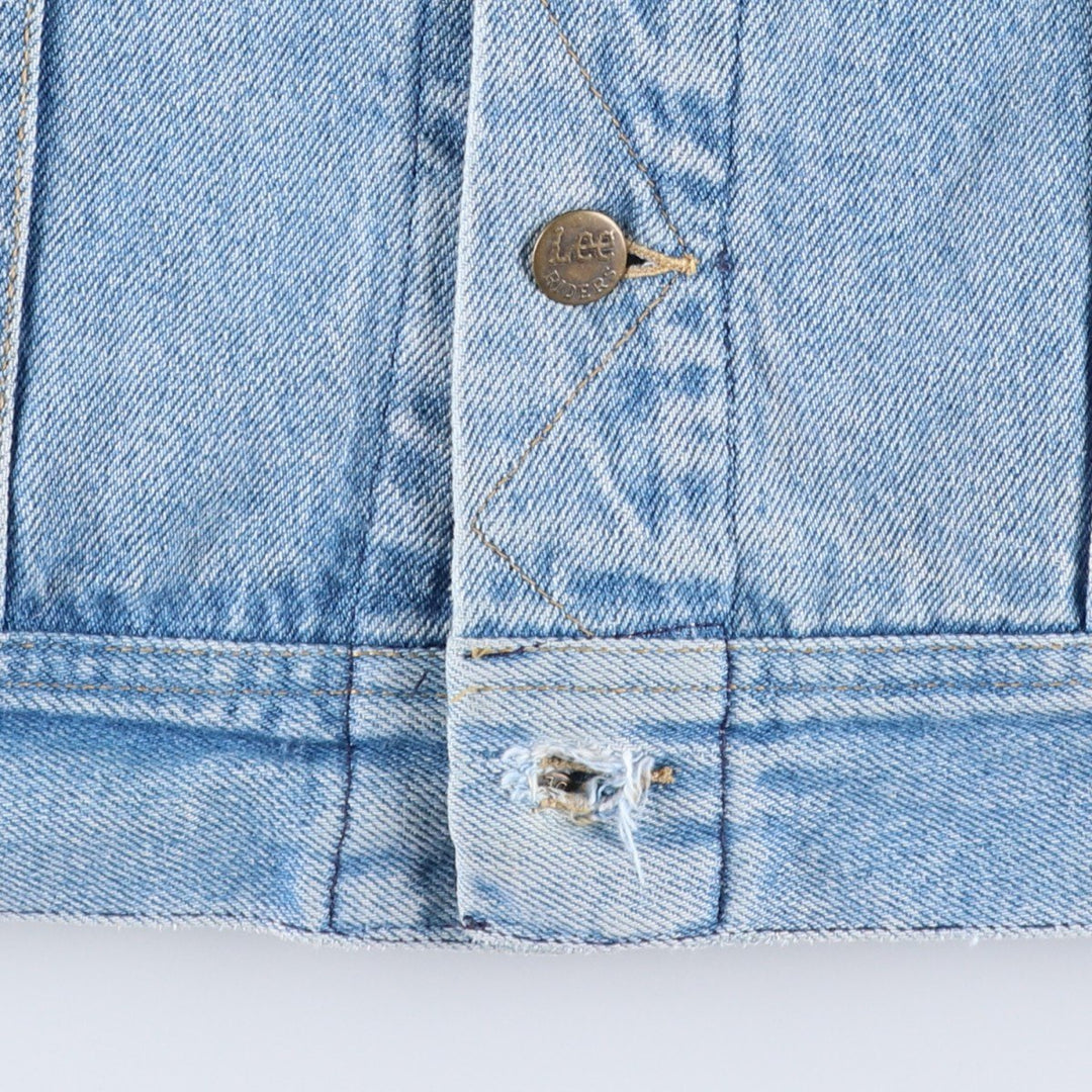 80s~ Lee Riders denim jacket, denim jacket, men's size L, vintage cotton blue type Vintage Second Hand