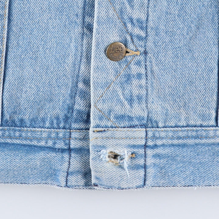 80s~ Lee Riders denim jacket, denim jacket, men's size L, vintage cotton blue type Vintage Second Hand