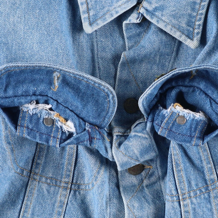 80s~ Lee Riders denim jacket, denim jacket, men's size L, vintage cotton blue type Vintage Second Hand