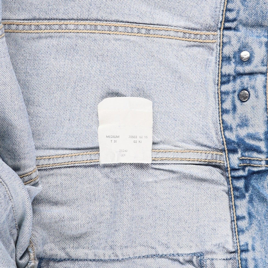 90'S Levi's 70503-0215 Denim Jacket, Men's Size Medium, Vintage cotton blue type Vintage Second Hand