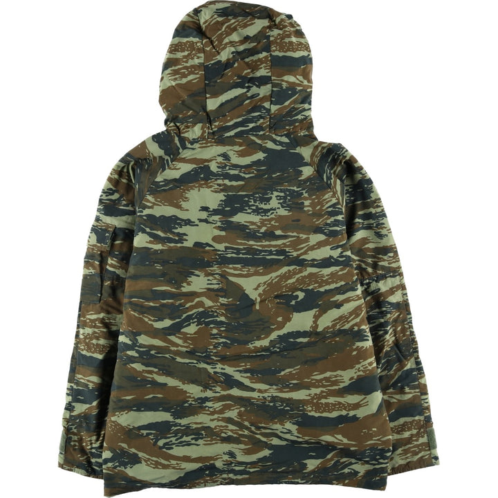Camouflage Lizard Camo Hooded Military Jacket, Men's Size L unclear Khaki type Vintage Second Hand