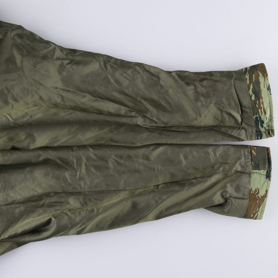 Camouflage Lizard Camo Hooded Military Jacket, Men's Size L unclear Khaki type Vintage Second Hand