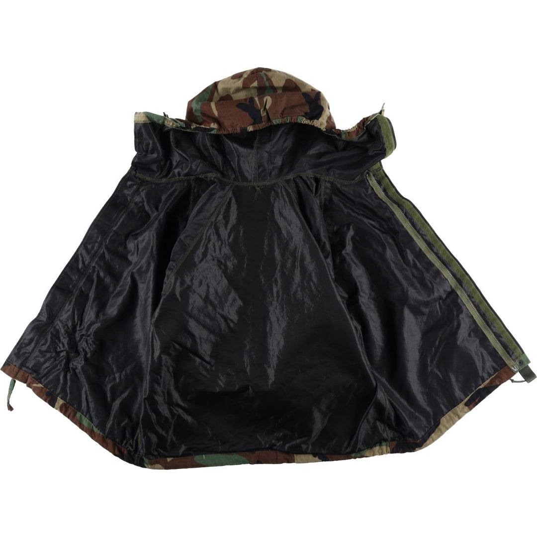 Woodland Camo Chemical Protective Jacket with Hood, Ripstop Military Jacket, Men's XL unclear Khaki type Vintage Second Hand