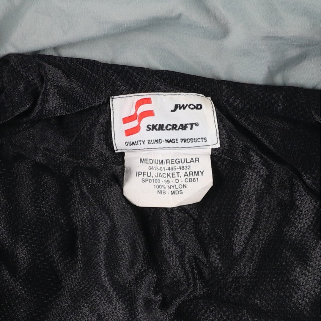 90'S USARMY SKILCRAFT IPFU Training Jacket Nylon Jacket Made in USA MEDIUM Nylon gray type Vintage Second Hand