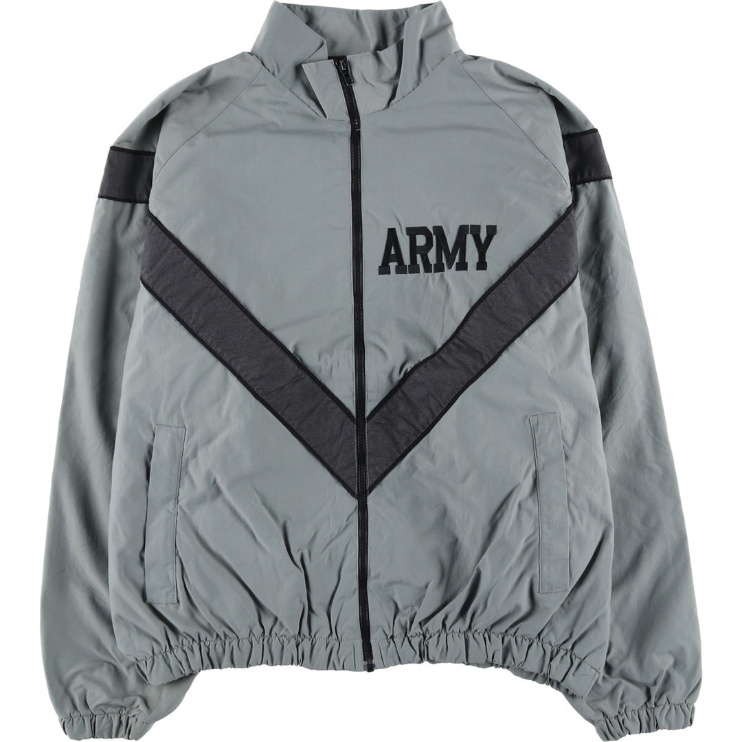 1990'S US Army Skilcraft PFU Training Jacket, Nylon, Made in USA, Large Nylon gray type Vintage Second Hand