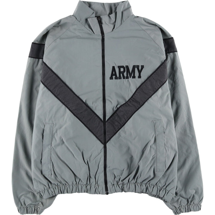 1990'S US Army Skilcraft PFU Training Jacket, Nylon, Made in USA, Large Nylon gray type Vintage Second Hand