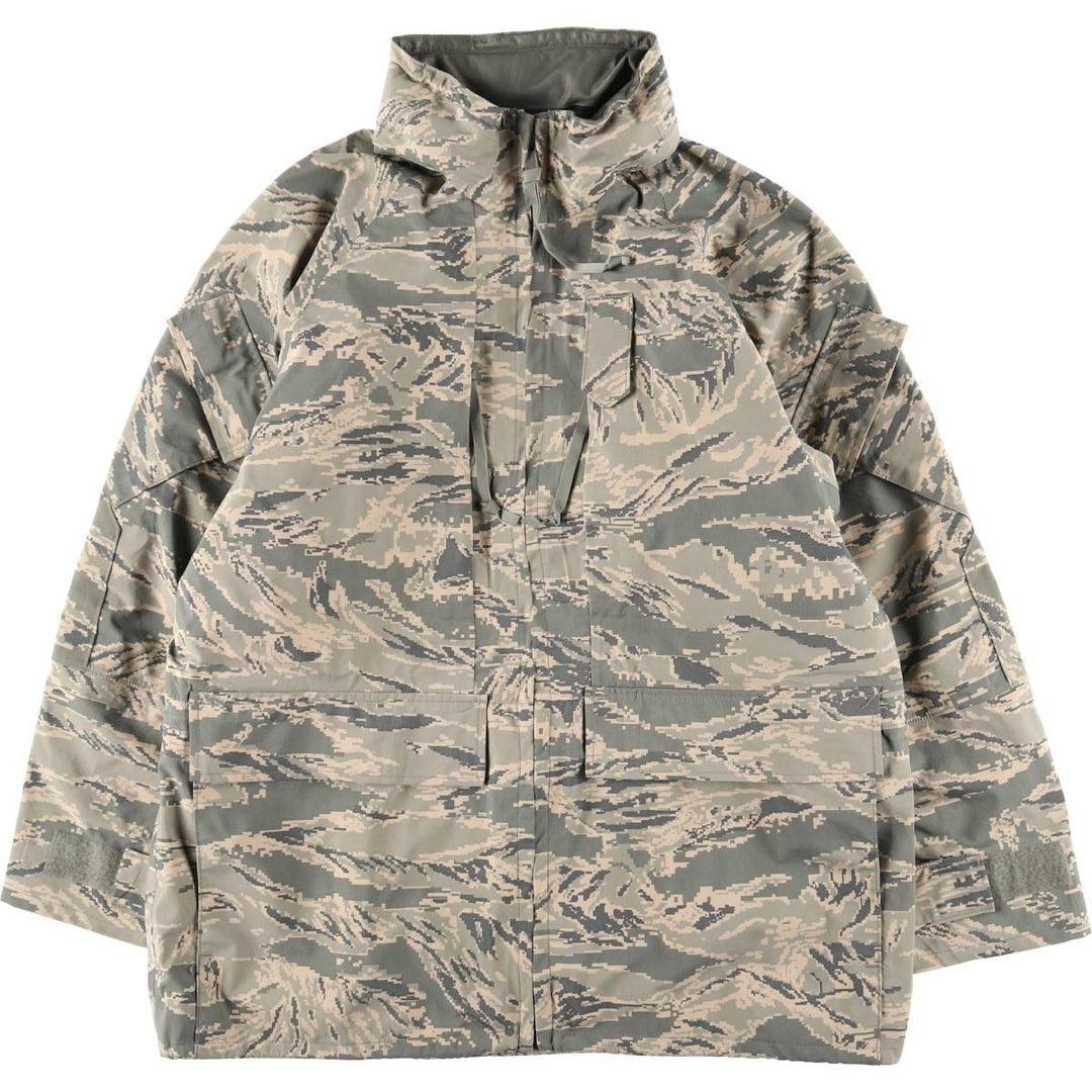 Authentic US military camouflage pattern ACU digital camo military Gore-Tex parka, made in the USA, large and long, equivalent to a men's size L Nylon Khaki type Vintage Second Hand