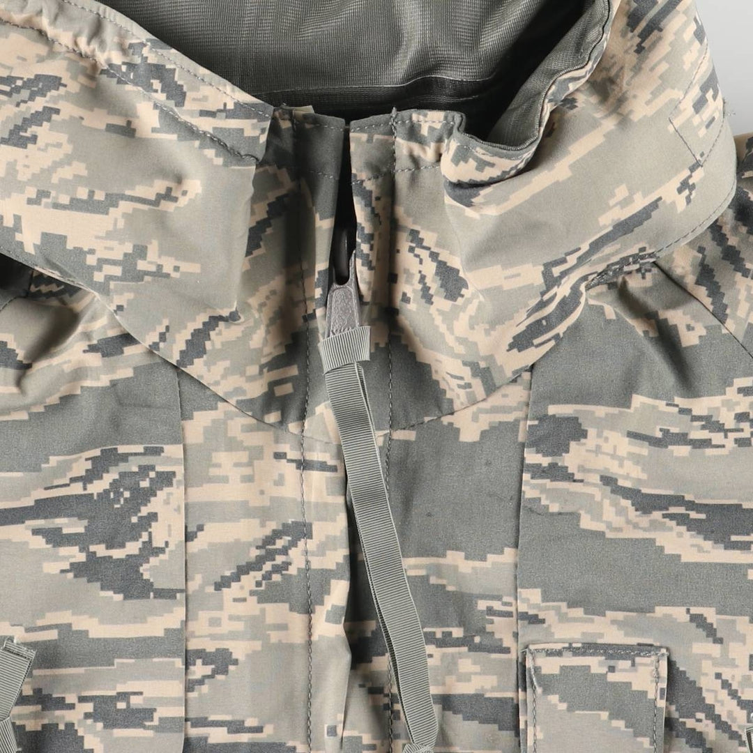 Authentic US military camouflage pattern ACU digital camo military Gore-Tex parka, made in the USA, large and long, equivalent to a men's size L Nylon Khaki type Vintage Second Hand