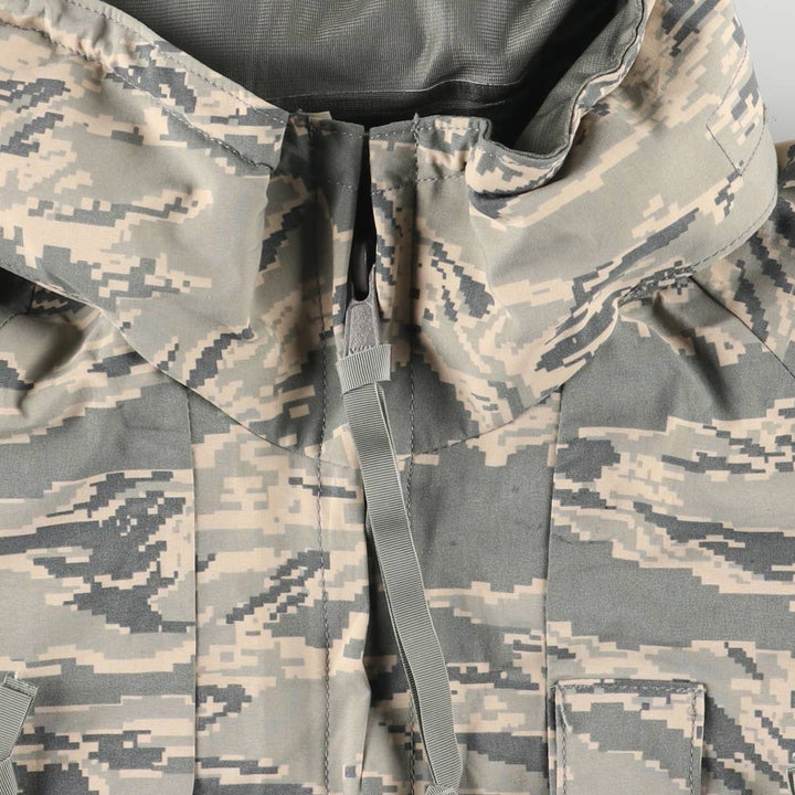 Authentic US military camouflage pattern ACU digital camo military Gore-Tex parka, made in the USA, large and long, equivalent to a men's size L Nylon Khaki type Vintage Second Hand