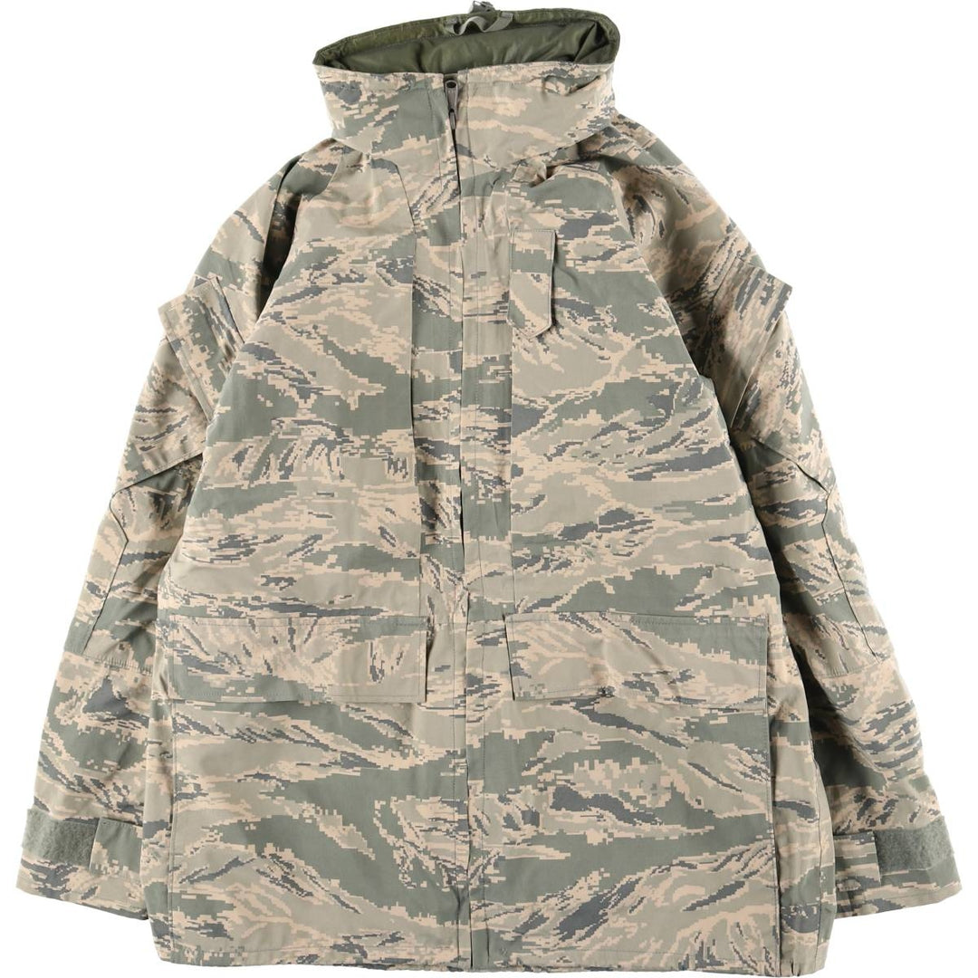 Authentic US military camouflage pattern ACU digital camo military Gore-Tex parka, made in the USA, medium long, equivalent to a men's size M. Nylon Khaki type Vintage Second Hand