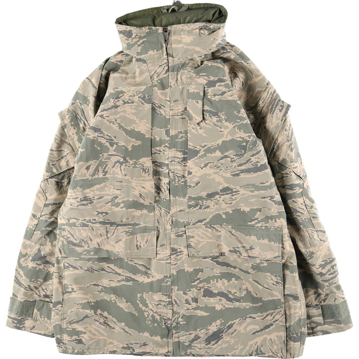 Authentic US military camouflage pattern ACU digital camo military Gore-Tex parka, made in the USA, medium long, equivalent to a men's size M. Nylon Khaki type Vintage Second Hand