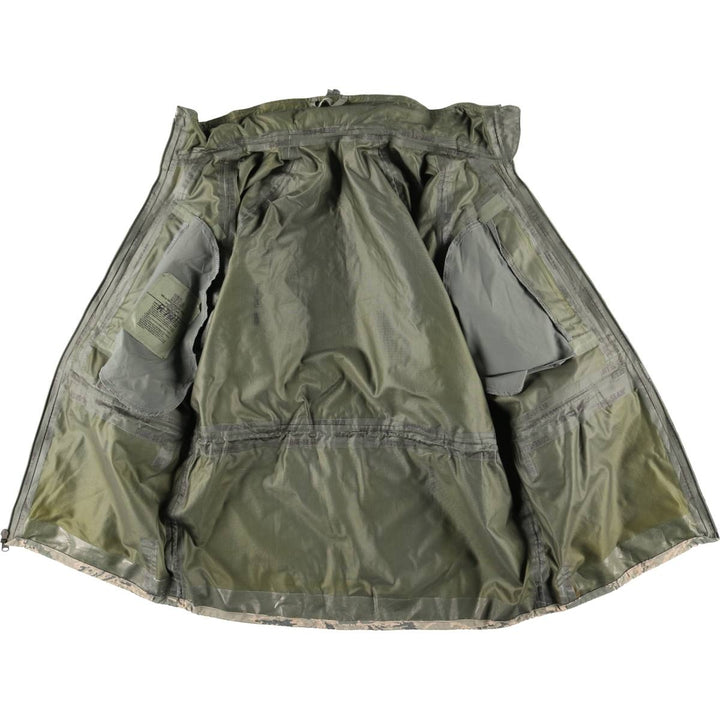 Authentic US military camouflage pattern ACU digital camo military Gore-Tex parka, made in the USA, medium long, equivalent to a men's size M. Nylon Khaki type Vintage Second Hand