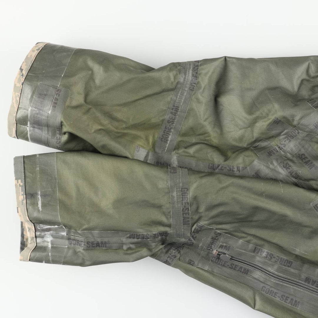 Authentic US military camouflage pattern ACU digital camo military Gore-Tex parka, made in the USA, medium long, equivalent to a men's size M. Nylon Khaki type Vintage Second Hand