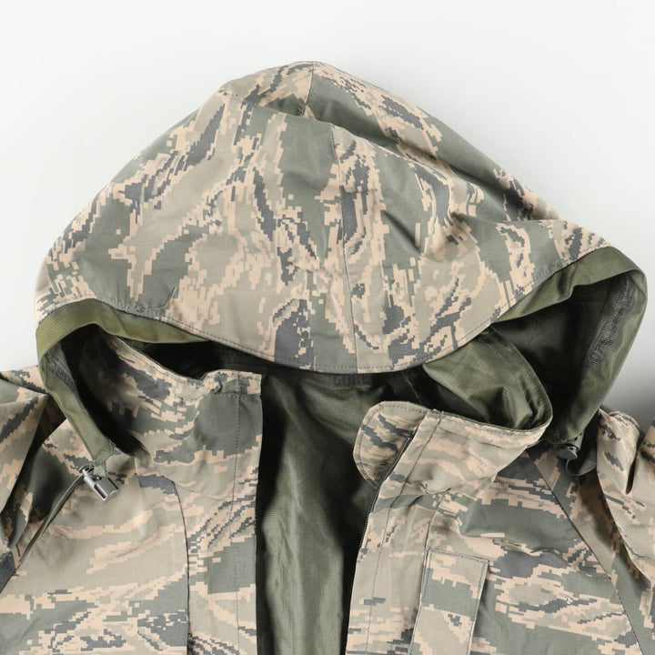 Authentic US military camouflage pattern ACU digital camo military Gore-Tex parka, made in the USA, medium long, equivalent to a men's size M. Nylon Khaki type Vintage Second Hand