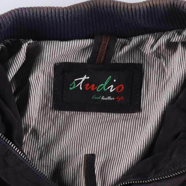 Studio Zip-up Jacket, Men's Size L unclear black type Vintage Second Hand