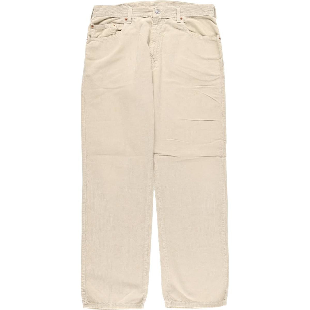 Levi's 505 Regular Fit Straight Leg Corduroy Pants, Men's, Size 35 cotton Beige type Vintage Second Hand