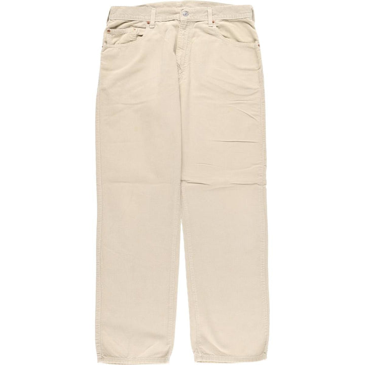 Levi's 505 Regular Fit Straight Leg Corduroy Pants, Men's, Size 35 cotton Beige type Vintage Second Hand