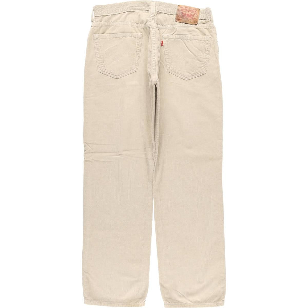 Levi's 505 Regular Fit Straight Leg Corduroy Pants, Men's, Size 35 cotton Beige type Vintage Second Hand