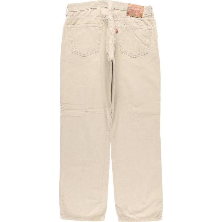 Levi's 505 Regular Fit Straight Leg Corduroy Pants, Men's, Size 35 cotton Beige type Vintage Second Hand