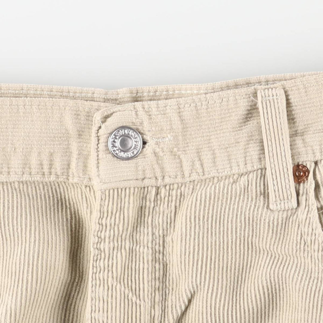 Levi's 505 Regular Fit Straight Leg Corduroy Pants, Men's, Size 35 cotton Beige type Vintage Second Hand